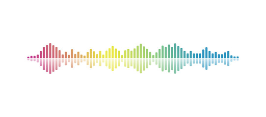 Vector banner with sound wave frequency wavelength graphic design. Vector Illustration.