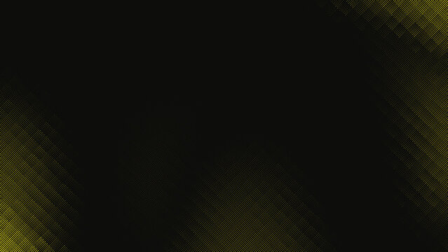 Abstract Black Background with Diagonal Yellow Dot Pattern for Modern Design and Creative Texture Effects