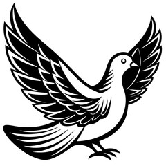 vector illustration of a dove