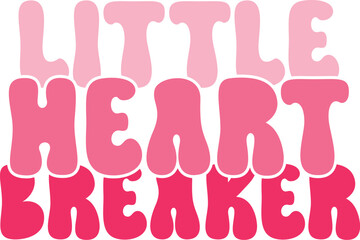 Little Heartbreaker Pink Retro Typography Design