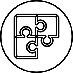 Puzzles single icon vector illustration