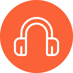 Headset single icon vector illustration