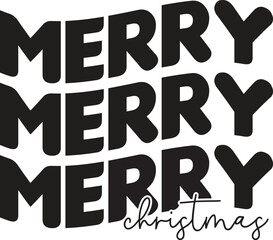 Merry Christmas! Festive Typography Design for Holiday Greetings