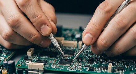 Circuit board repair with precision tools