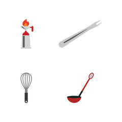 Modern and complete kitchen tools for efficient meal prep Vector illustration