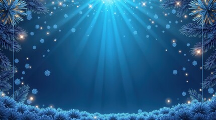 Blue and silver business greeting card with snowflakes, clean typography, professional vector style for banners and marketing.