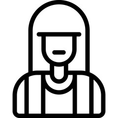 Girl single icon vector illustration