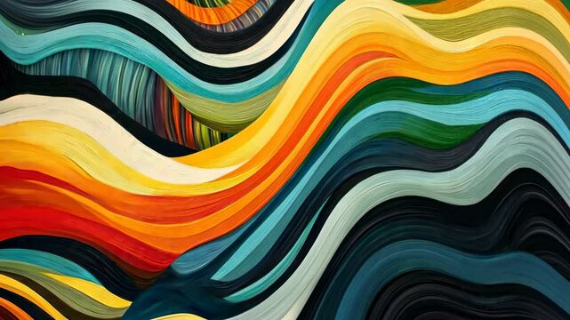 Abstract wave pattern of vibrant colors