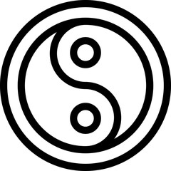 Yinyang single icon vector illustration