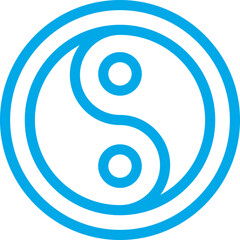 Yinyang single icon vector illustration