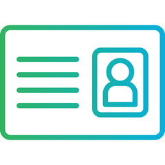 ID card single icon vector illustration