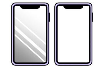 携帯電話画面紫