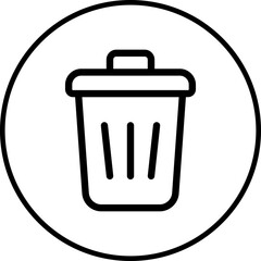 Dustbin single icon vector illustration