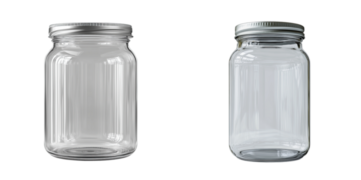Empty glass jars on for storage and organization ideas