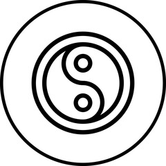 Yinyang single icon vector illustration