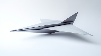 Paper plane symbolizing innovative business strategy and creative thinking, representing visionary planning, strategic goals, and modern solutions for corporate success on white background




