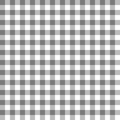 Pewter grey gingham seamless pattern with traditional square grid design