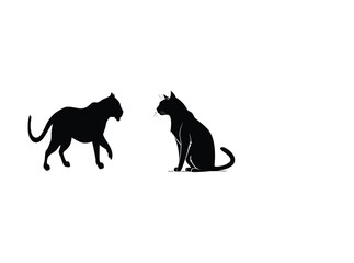 Silhouette Of A Cat Vector Icon