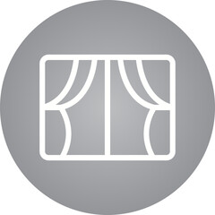 Curtains single icon vector illustration