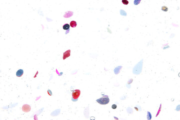 pink glitter, crystals and stones and bubbles in the water, beautiful original shiny background, glitter tornado