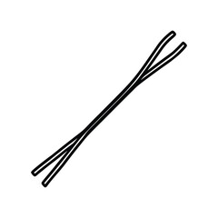 cable ties line art on white background