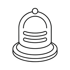 buzzer line art on white background