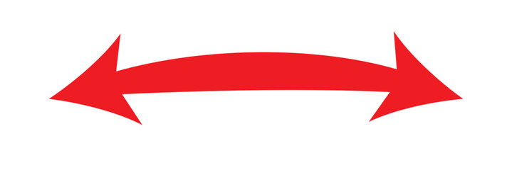 Fototapeta premium Red arrow icon on white background. flat style. arrow icon for your web site design, logo, app, UI. Direction symbol. Arrow symbol . Vector illustration.