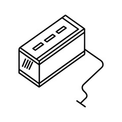 ac to dc converters line art on white background