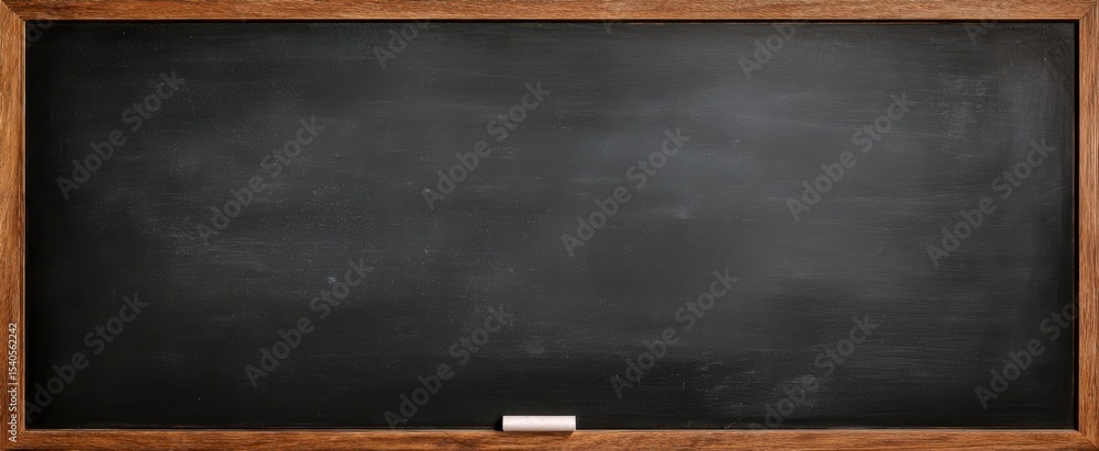 Poster the chalkboard with a rustic frame ready for creative learning and teaching activities