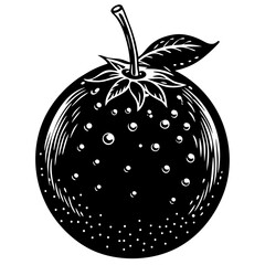 vector illustration of an apple on black background