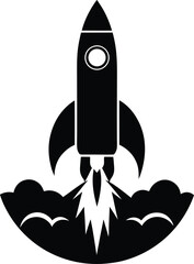 Fototapeta premium Rocket Launch Icon
