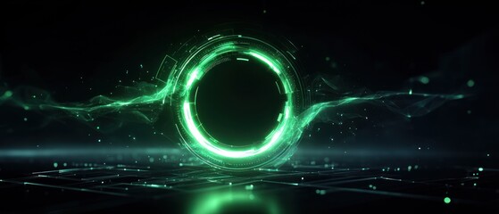 Abstract futuristic ring of light