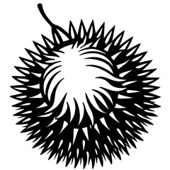 vector illustration of a silhouette of a flower