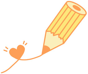 pencil and heart