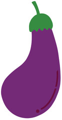 vector illustration of a eggplant