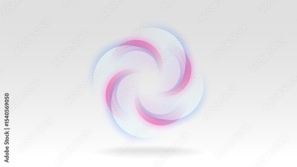Aufkleber wind turbine circular spin gradient colour vector abstract background