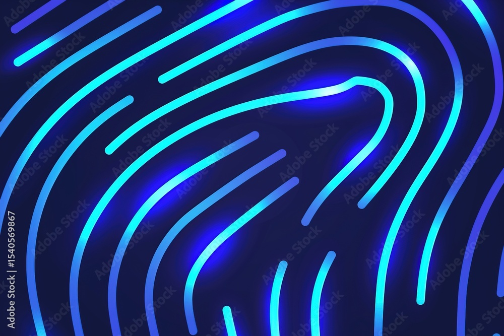 Poster dynamic blue lines create an abstract pattern in a captivating design