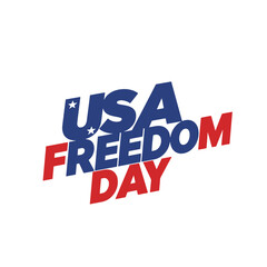 USA Freedom Day Slanted Typography
