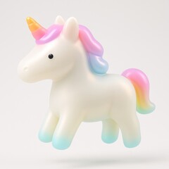 Cute pastel unicorn illustration.