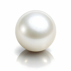 Obraz premium White pearl isolated on transparent background 