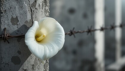 Calla Lily and Barbed Wire A Symbol of Hope and Resilience