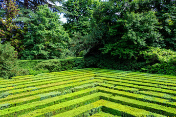 The labyrinth symbolizes an allegory of life with seven traps representing the seven deadly sins....