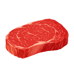 Raw Beef Steak Cut Vector Illustration