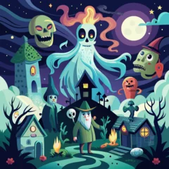 halloween night scene
