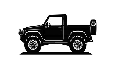Rugged Off-Road Vehicle Silhouette
