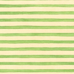 Fototapeta premium Green watercolor striped pattern
