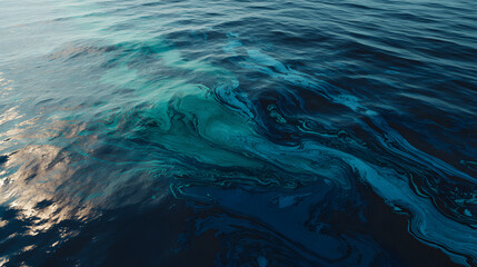 Oil spill impact analysis on coastal waters marine environment aerial view environmental assessment