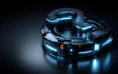 3D Question Mark, futuristic design