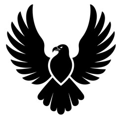 Black Eagle Wings Spread Vector Illustration Design Element