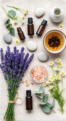 Relaxing Spa Day Essential Oils, Herbs, and Tea